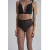 BYE BRA Forming Tulle Mid Waist Thong Black