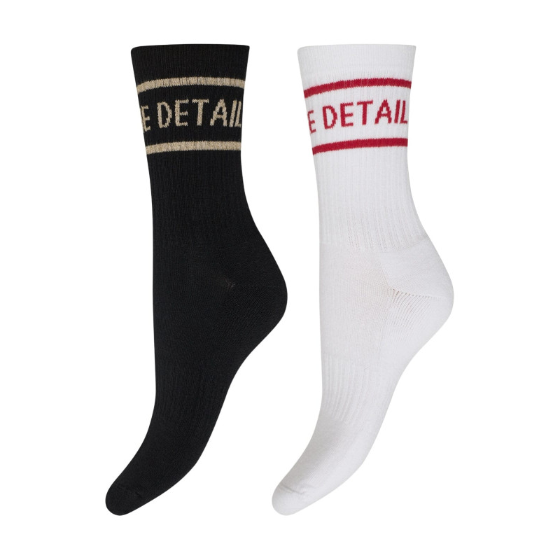 HYPEtheDETAIL Tennis Sock 2-Pack 3-21491 9010 Sort/Hvid