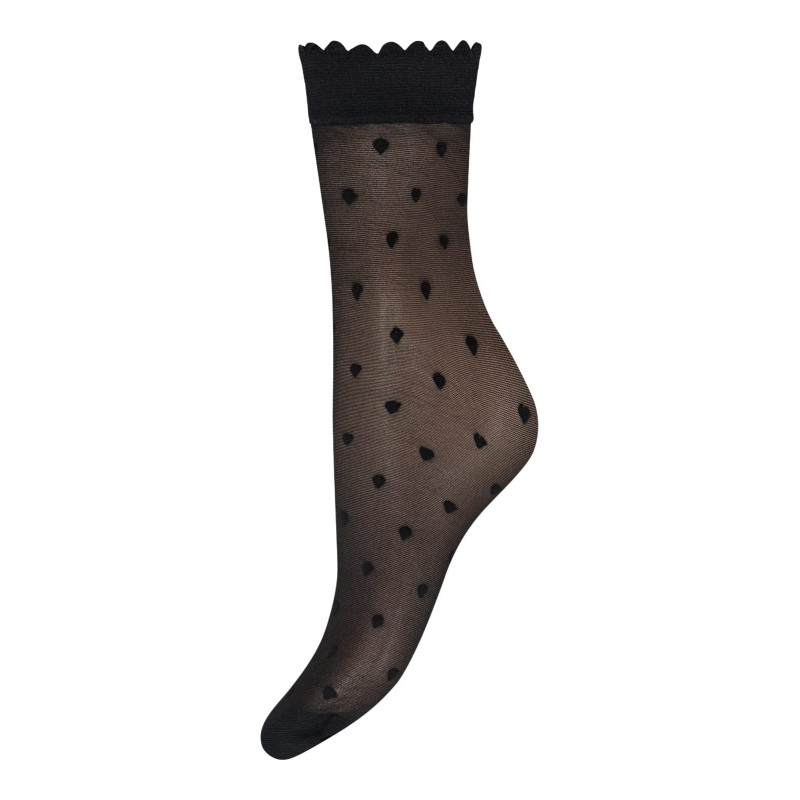 HYPEtheDETAIL Heart Ankel Sock 30den 21049 1100 Black/Black