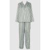 Missya Leo Sateen Pyjamas AOP 14484 522 Dusty Green
