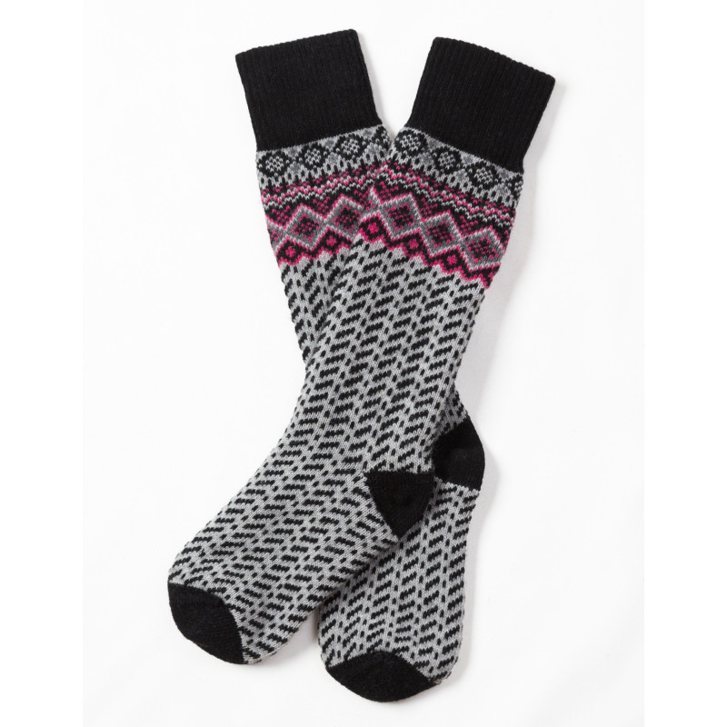 trofe´ Wool Sock 03456 1220 Black/Grey/Pink