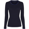 Tim & Simonsen ISA Frida LS. T-shirt Dark Stripe Black/Navy