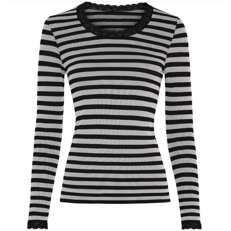 Tim & Simonsen ISA Frida Stripe LS. T-shirt  Black/White