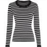 Tim & Simonsen ISA Frida Stripe LS. T-shirt  Black/White