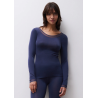 Femilet Juliana Top 100% Merino Wool Long Sleeve FN1584 050 Danube Blue