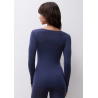Femilet Juliana Top 100% Merino Wool Long Sleeve FN1584 050 Danube Blue