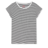 Mads Nørgaard Fine Jersey Stripe Tee FAV White/Black