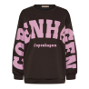 Marta Du Château Hibiscus Sweatshirt Brown w. Pink