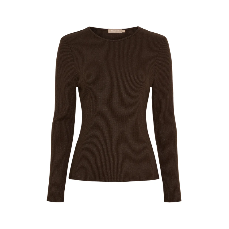 Marta Du Château Lunara LS. Blouse Brown/ Moro1