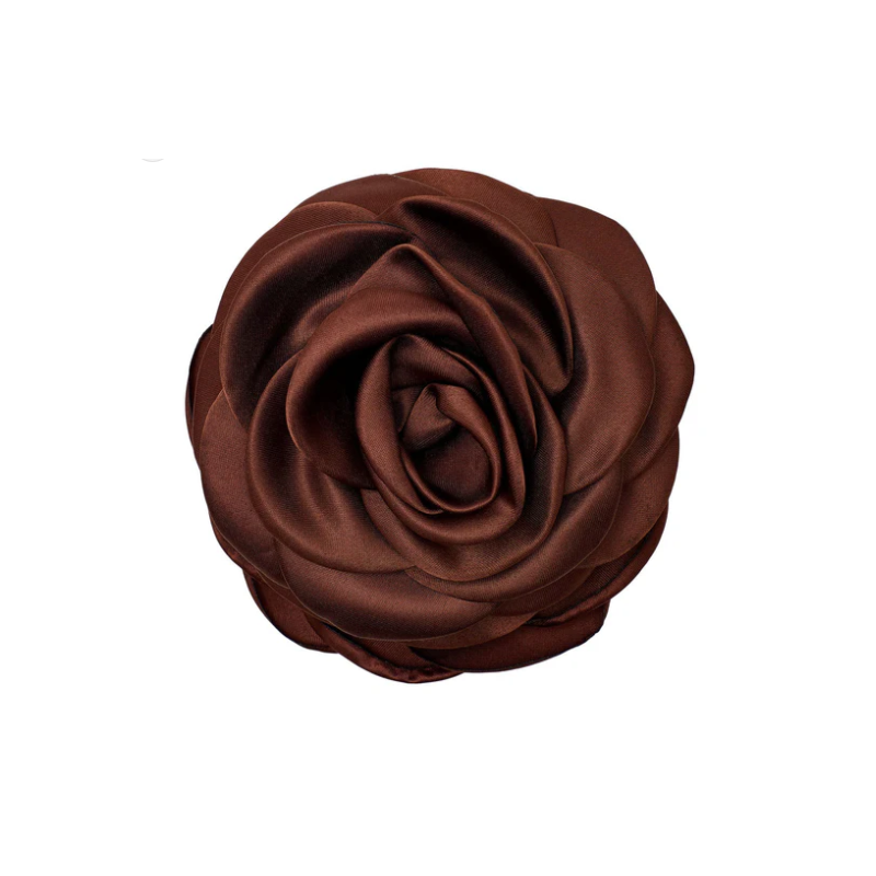 Pico Small Satin Rose Claw CL46 Chocolate