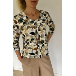Mongul Pil Blouse Khaki Art