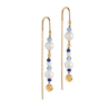 Enamel Earring E282G Sofia Gold/Marine