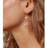 Enamel Earring E282G Sofia Gold/Marine