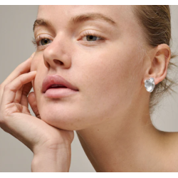 Enamel Mala Studs Large E387SM Silver