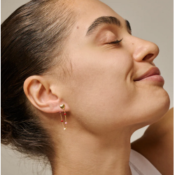 Enamel Lola Heart Earring E441G Gold / Rosie