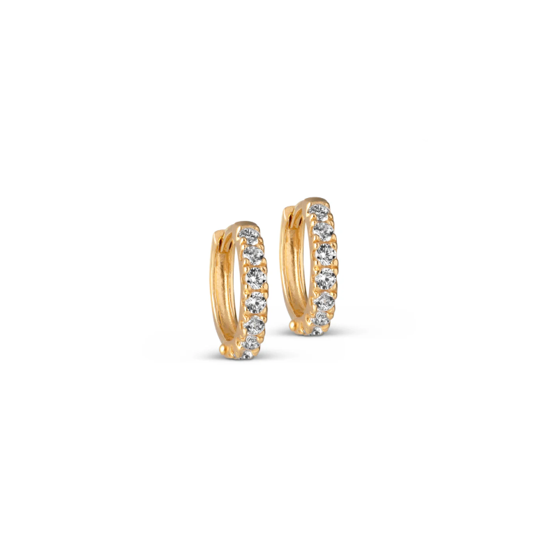 Enamel Flora Hoops E145GM Gold