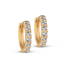 Enamel Flora Hoops E145GM Gold