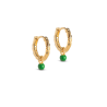Enamel Belle Hoops E245GM Grass Green