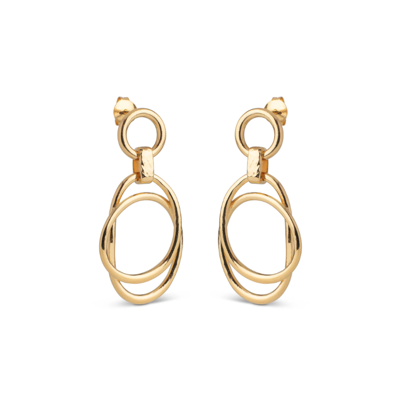 Enamel Carina Earrings E428G Gold Plated