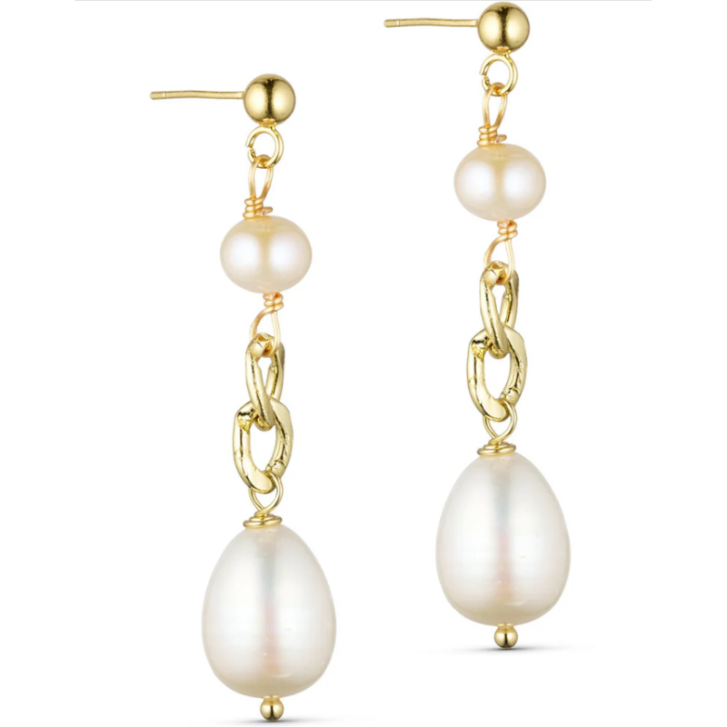 Tim & Simonsen Eva Earring Natural/Gold