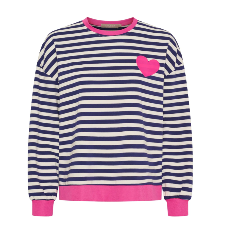Marta Du Château Vilda LS Tee Navy/Fuxia