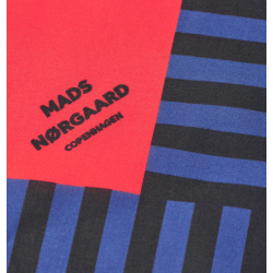 Mads Nørgaard Soft Cotton Block Scarf 205442 9771 True Blue/Black
