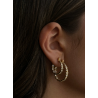 Pico Elva Crystal Hoops Gold/Clear