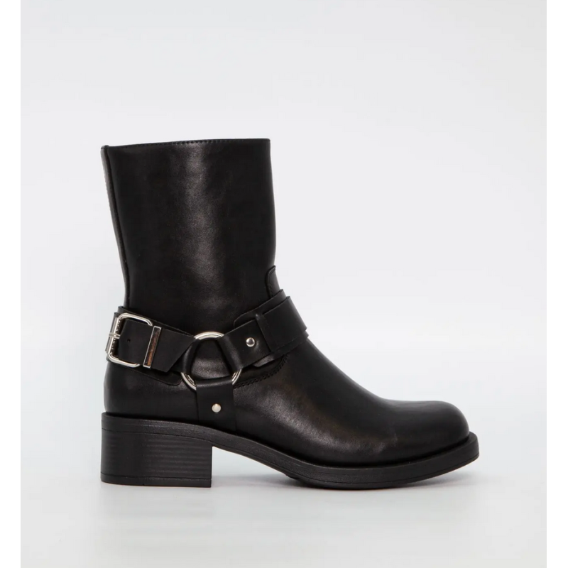 Duffy Short Biker Boots 71-62801 Black