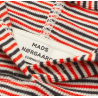 Mads Nørgaard 2x2 Cotton Stripe Tutti Hood 205494 Fiery Red/Vanilla Ice
