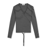 Mads Nørgaard 2x2 Cotton Susi Ls Top 205493 Black/Vanilla Ice