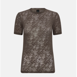 HYPEtheDETAIL Lace Tee Slim 852-2-2 Fango