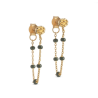 Enamel Lola Earring E140GM Gold/khaki