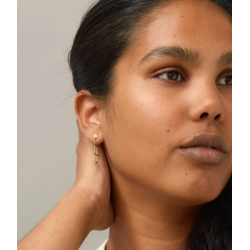 Enamel Lola Earring E140GM Gold/khaki
