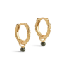 Enamel Belle Hoops E245GM Gold/Khaki