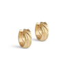 Enamel Hoops Wave Mini E484GB Gold Plated