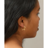 Enamel Hoops Organic Star Medium E488GB Gold Plated