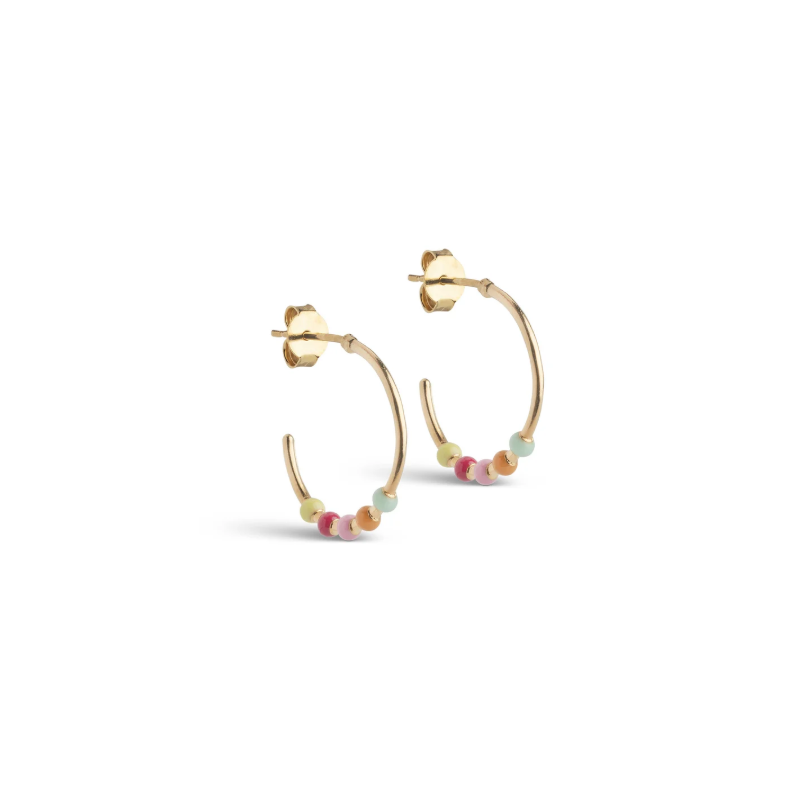 Enamel Lola Hoops Large E494GB Rainbow