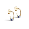 Enamel Lola Hoops Small E495GB Earthtone