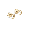 Enamel Studs Organic Moon E496GB Gold Plated