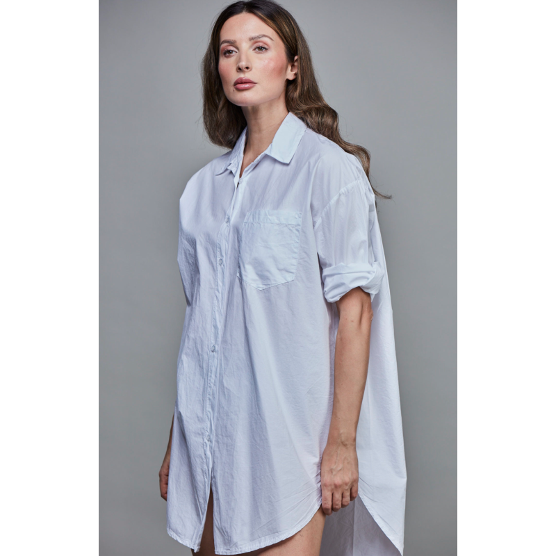 SixtyDays Boyfriend Shirt Long - White