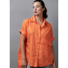 SixtyDays Big Pocket Boyfriend Shirt - Orange