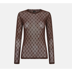 HYPEtheDETAIL Mesh Blouse 300-14-89 Brown