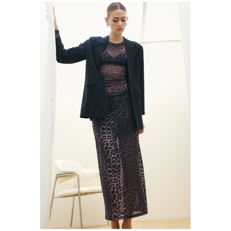 HYPEtheDETAIL Mesh Skirt 320-97-9512 w. Leo Print