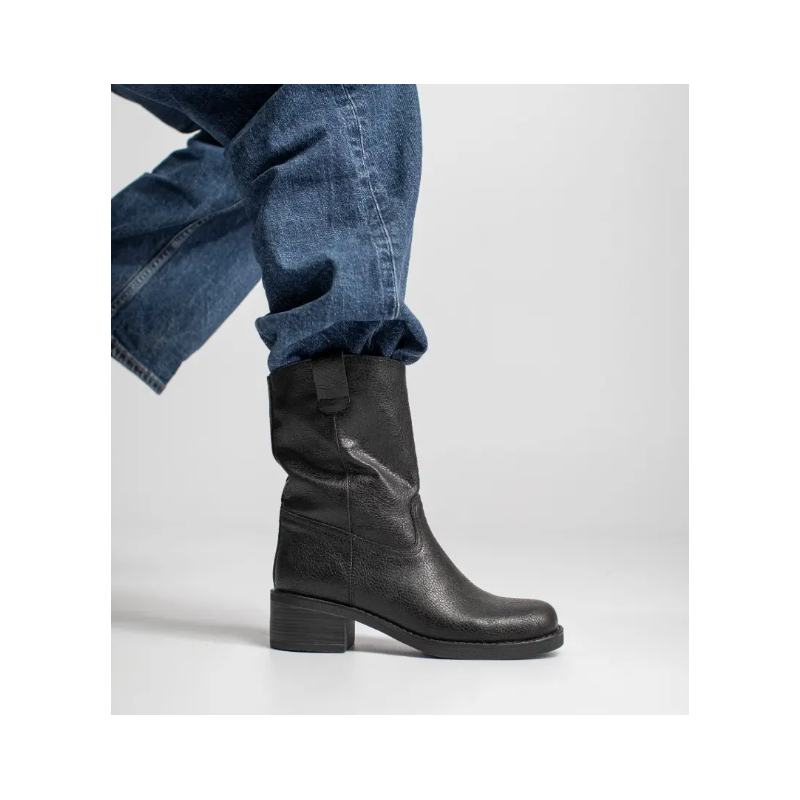 Duffy Short Biker Boots 75-03752 Black