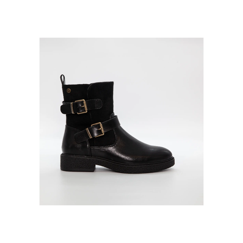 Duffy Short Biker Boots 94-03052 Black