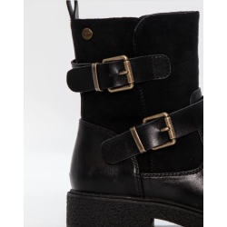 Duffy Short Biker Boots 94-03052 Black