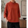 6'am Jobina Riff Blouse Tobacco