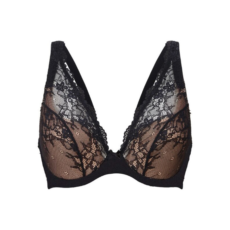 LingaDore Daily Triangle Plunge Bra 1400-6L-Y26 381 Black/Taupe