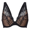 LingaDore Daily Triangle Plunge Bra 1400-6L-Y26 381 Black/Taupe