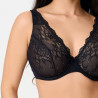 LingaDore Daily Triangle Plunge Bra 1400-6L-Y26 381 Black/Taupe